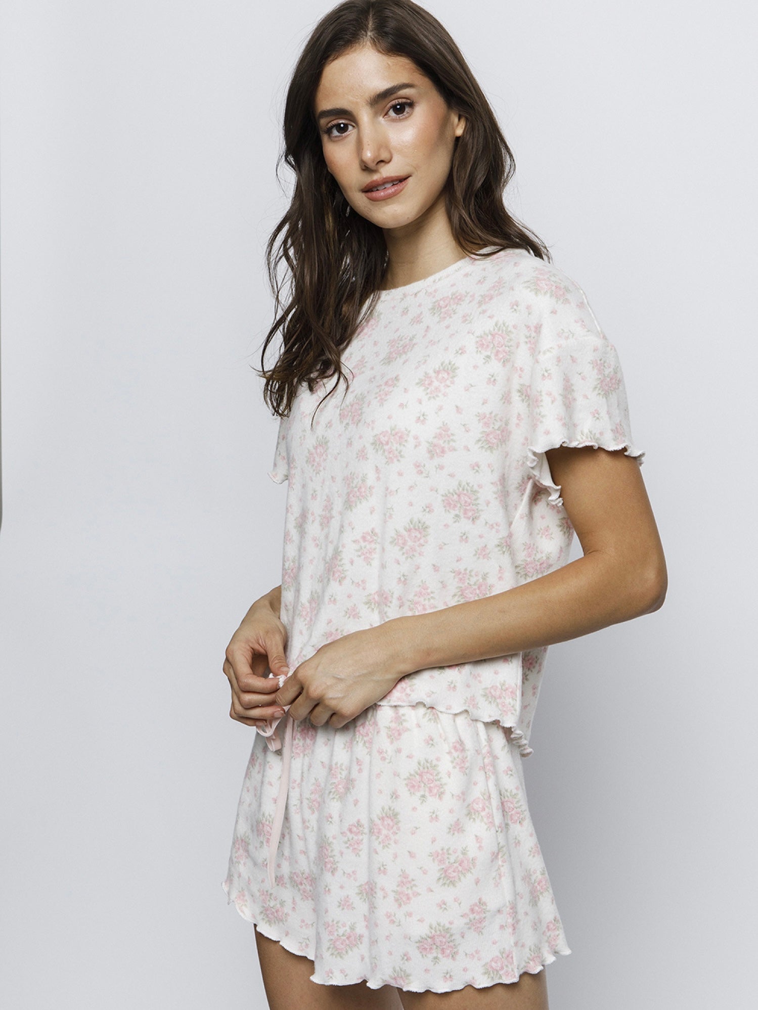 English Rose Pink Comfy Short Set